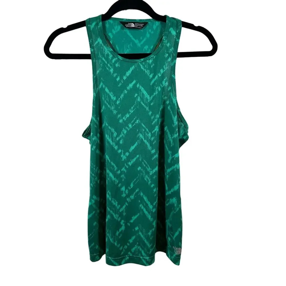 The North Face On The Go Green Racerback Tank Halter Top Medium